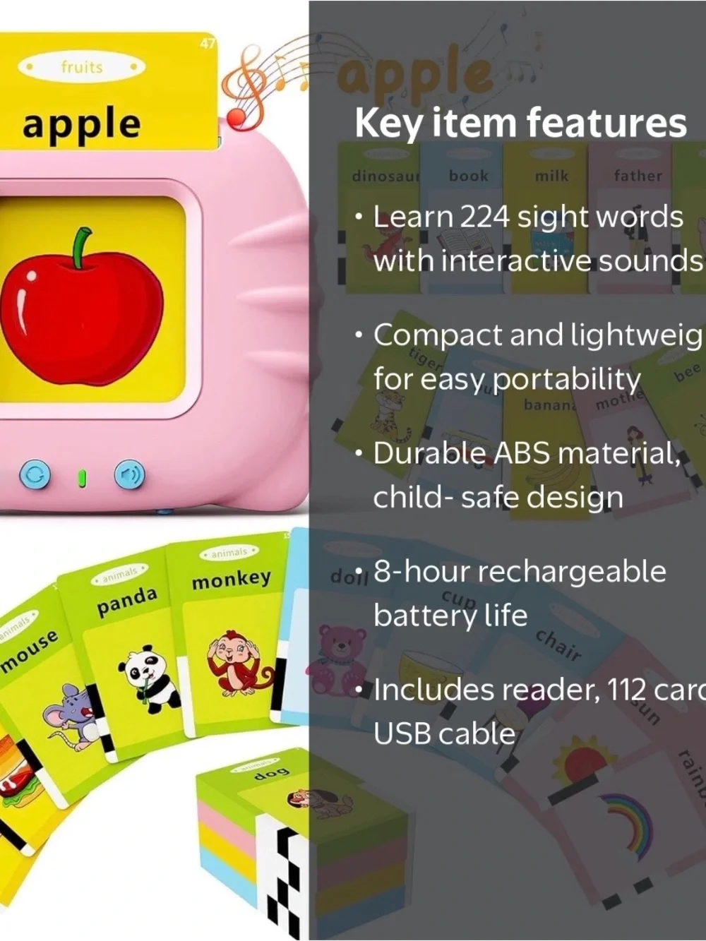 My First Words Teacher: Talking Flash Cards Learning System for Toddlers